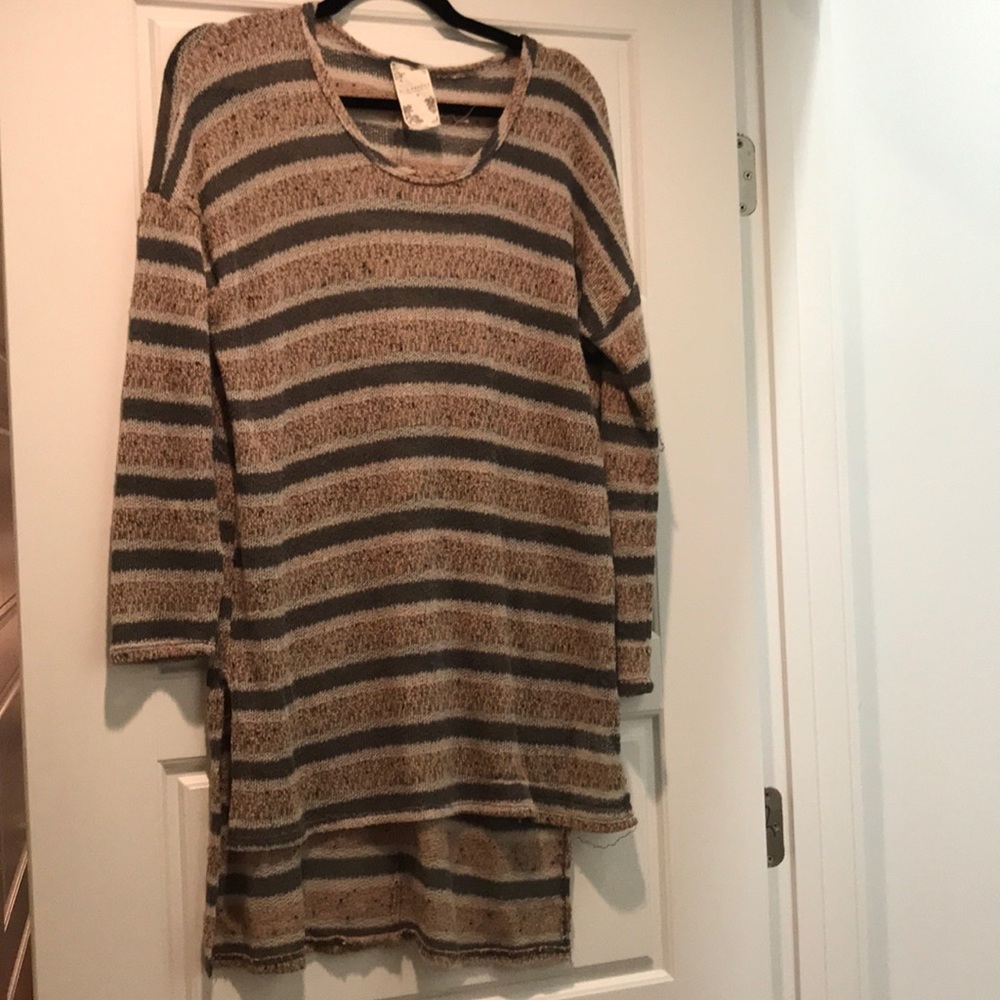Blu pepper striped sweater tunic